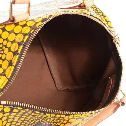 Louis Vuitton Monogram Kusama Town Speedy 30 Yellow 5 of 7