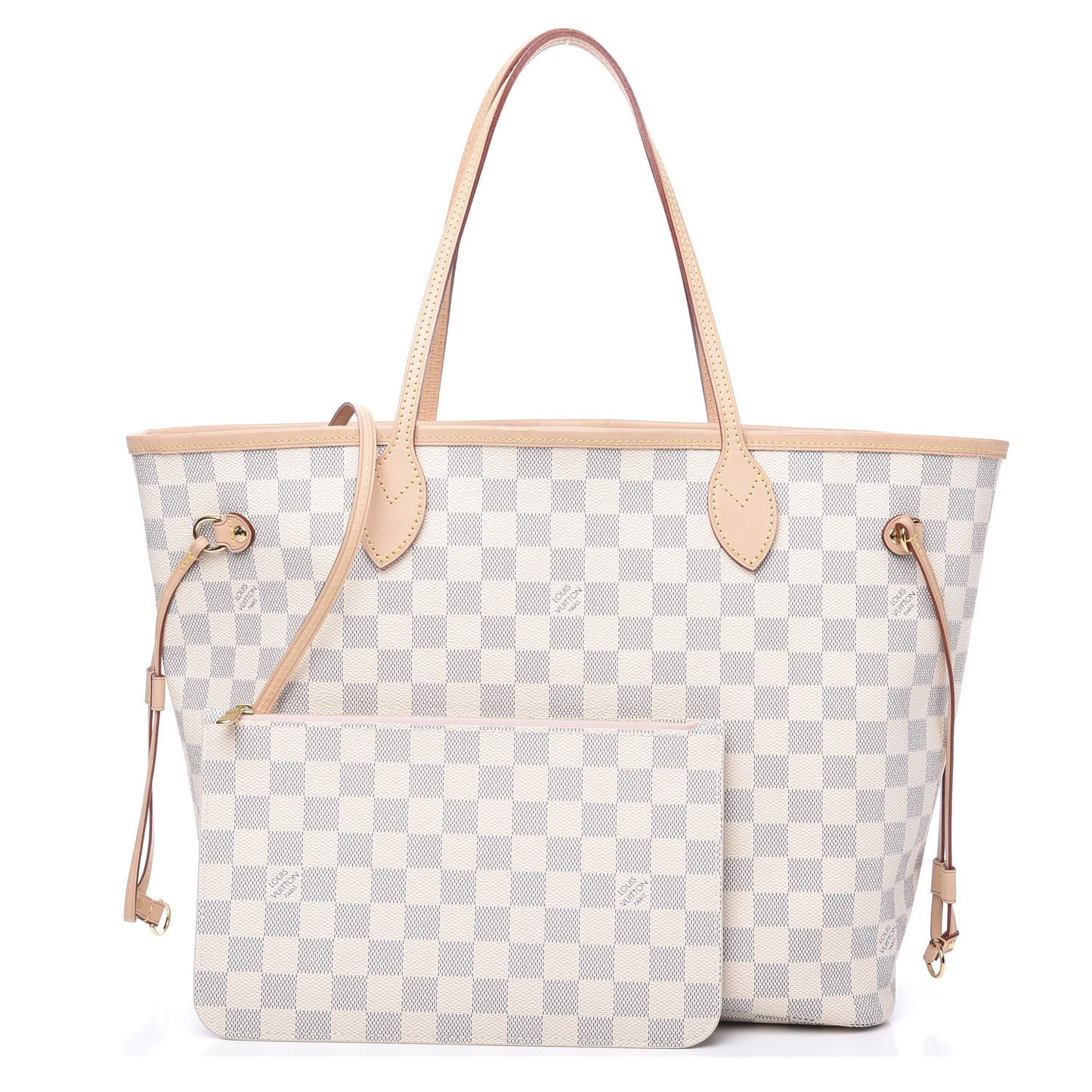 Damier Azur Neo Neverfull MM Rose Ballerine