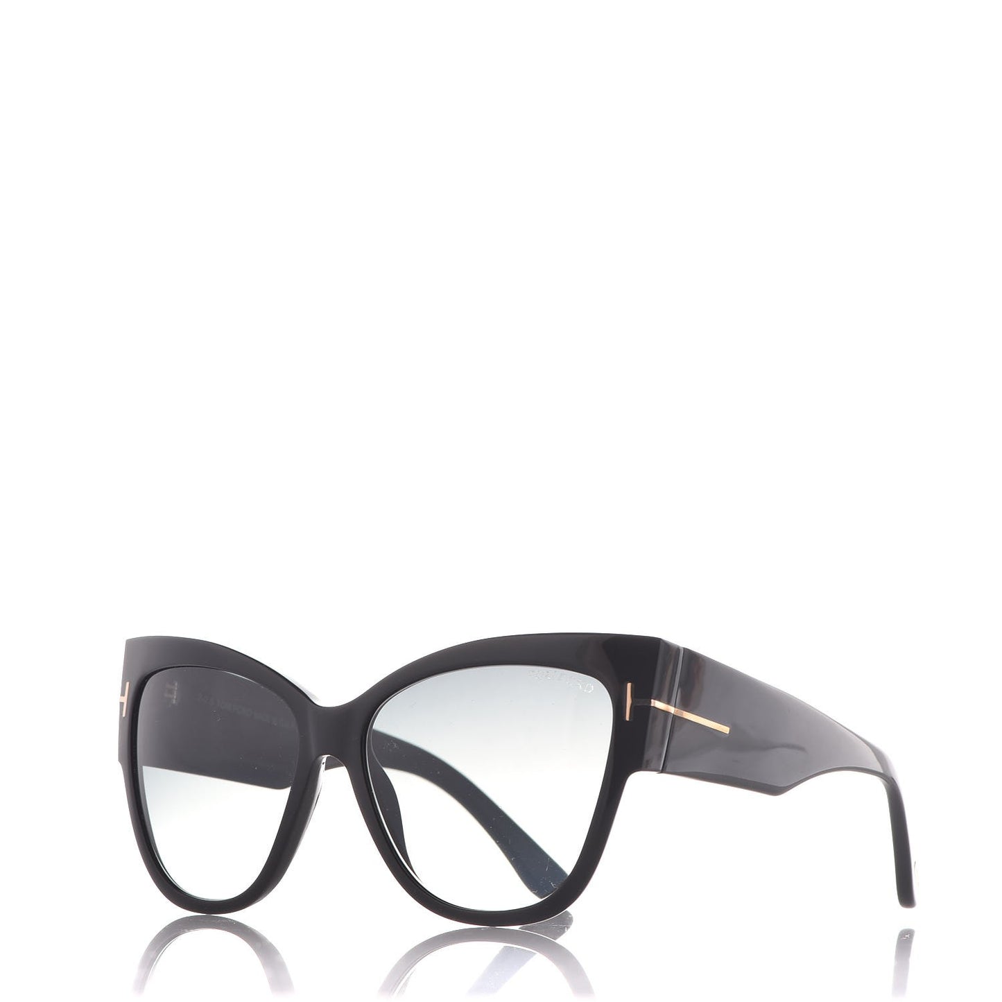 Acetate Anoushka Cat Eye Sunglasses TF371 Black