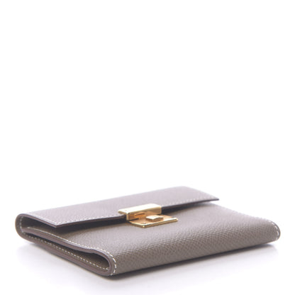 Hermes Epsom Clic Mini Card Holder Etoupe 4 of 8