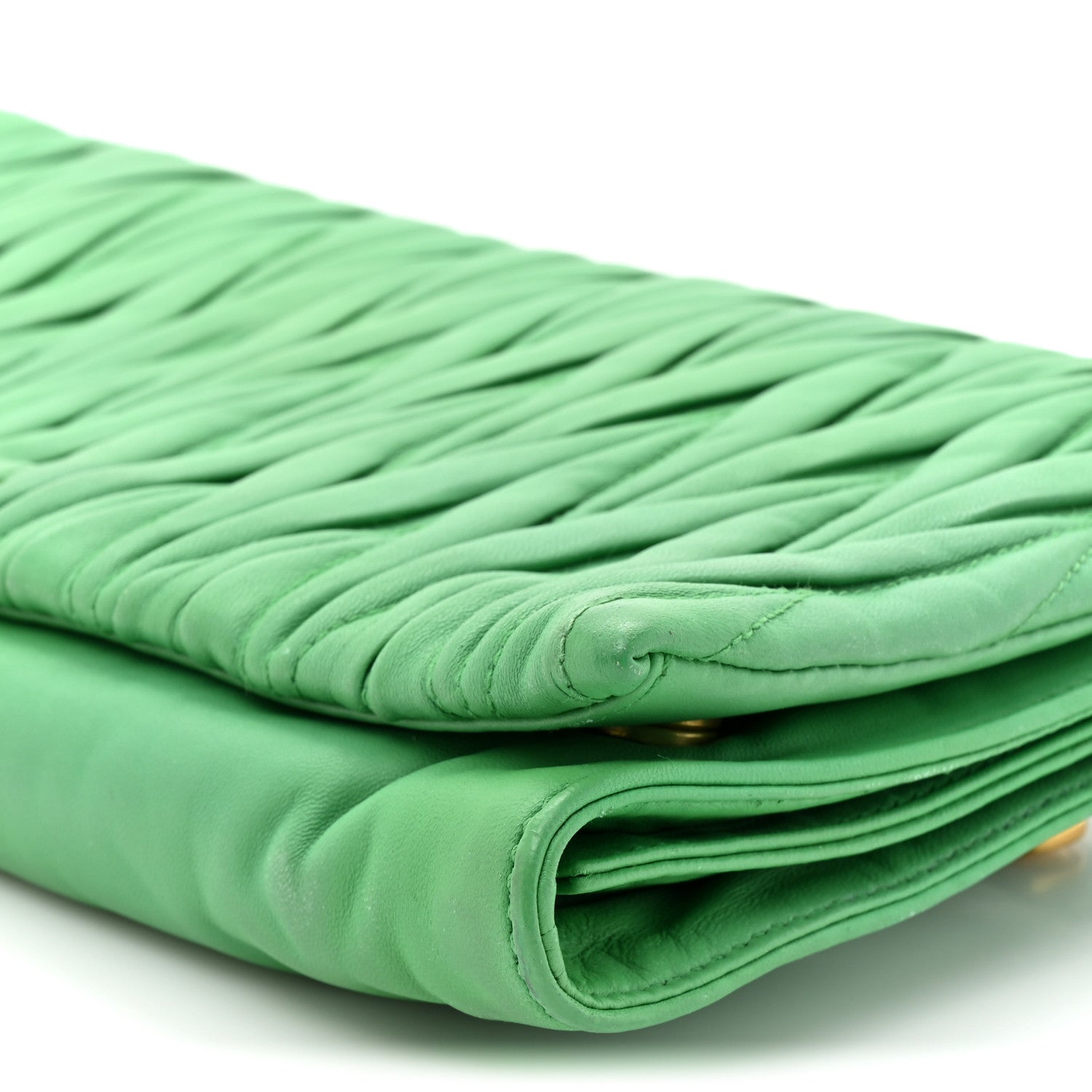 Miu Miu Nappa Matelasse Clutch Menta 9 of 14