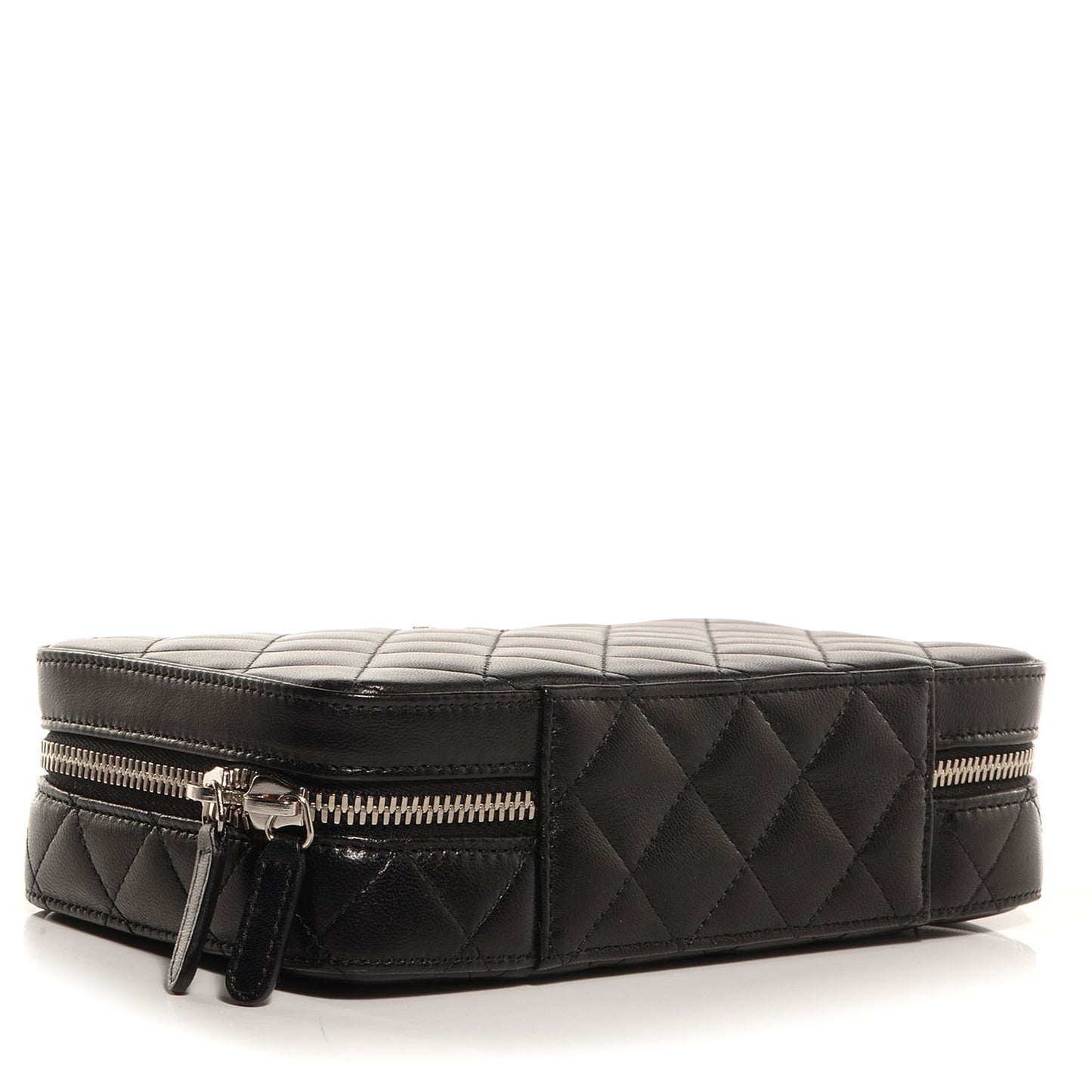 Lambskin Quilted Jewelry Case Black