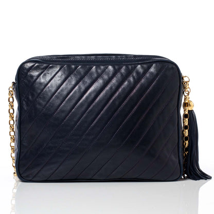 Chanel Lambskin Tassel Camera Case Navy 4 of 11