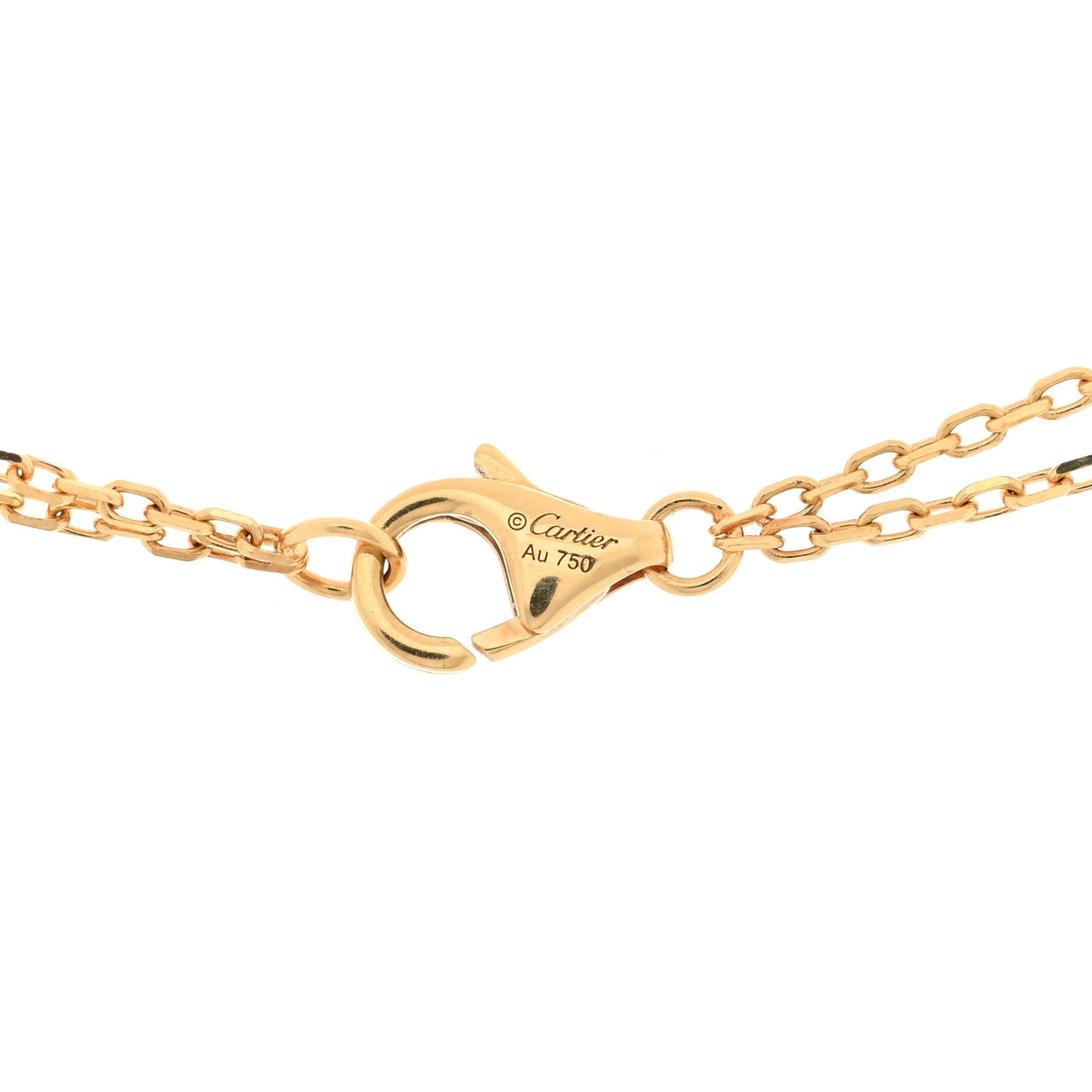 18K Yellow Gold 2 Diamond LOVE Necklace