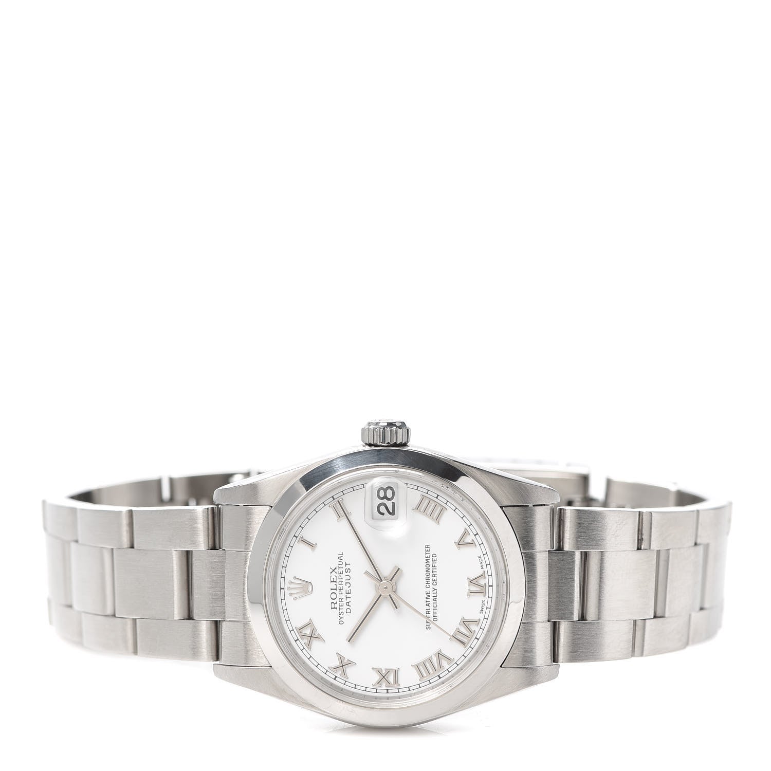 Rolex Stainless Steel 31mm Oyster Perpetual Datejust Watch White Roman 78240 2 of 6