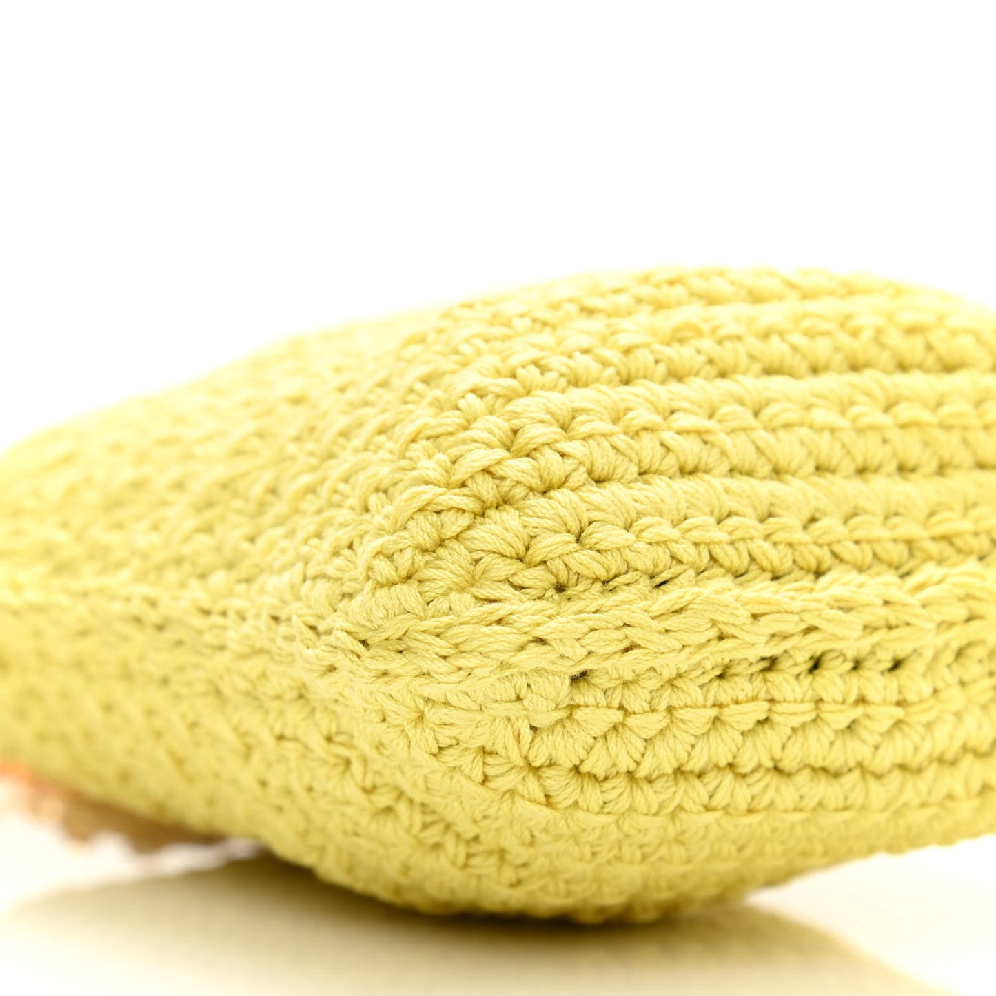 Fabric Crochet Baguette Phone Bag Giallo