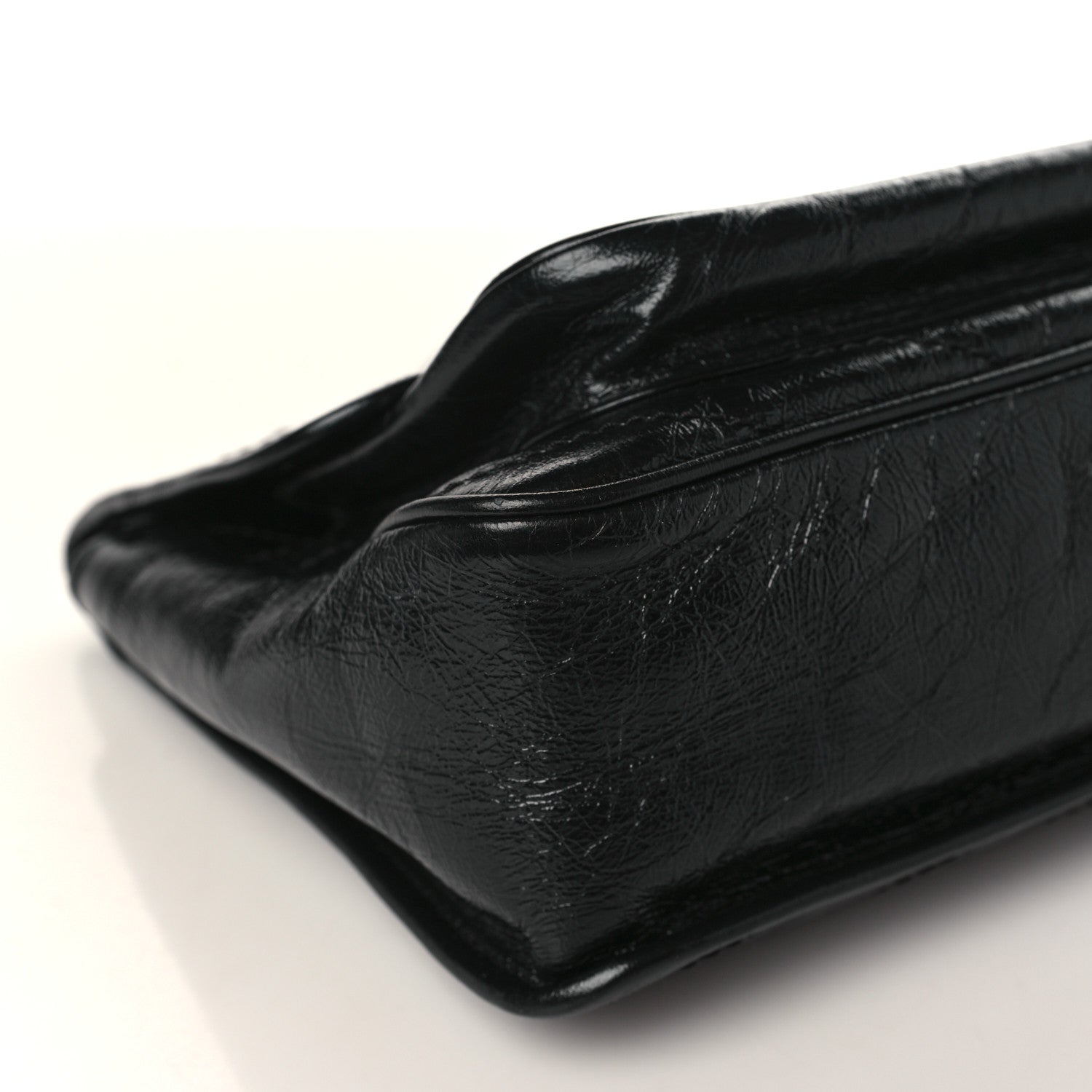 Saint Laurent Crinkled Calfskin Matelasse Monogram Medium Niki Chain Satchel Black 8 of 9