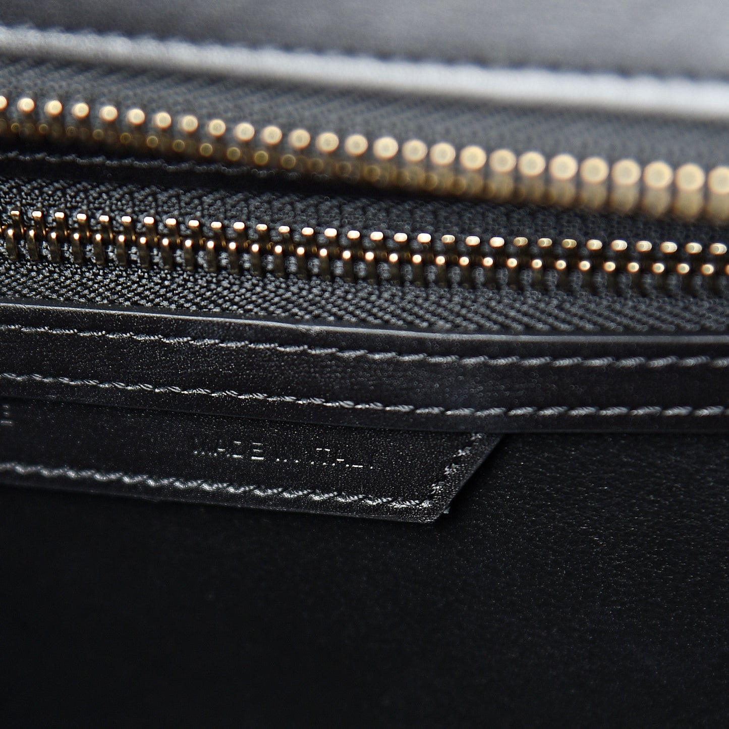 Smooth Calfskin Multicolor Double Stitching Micro Luggage Black