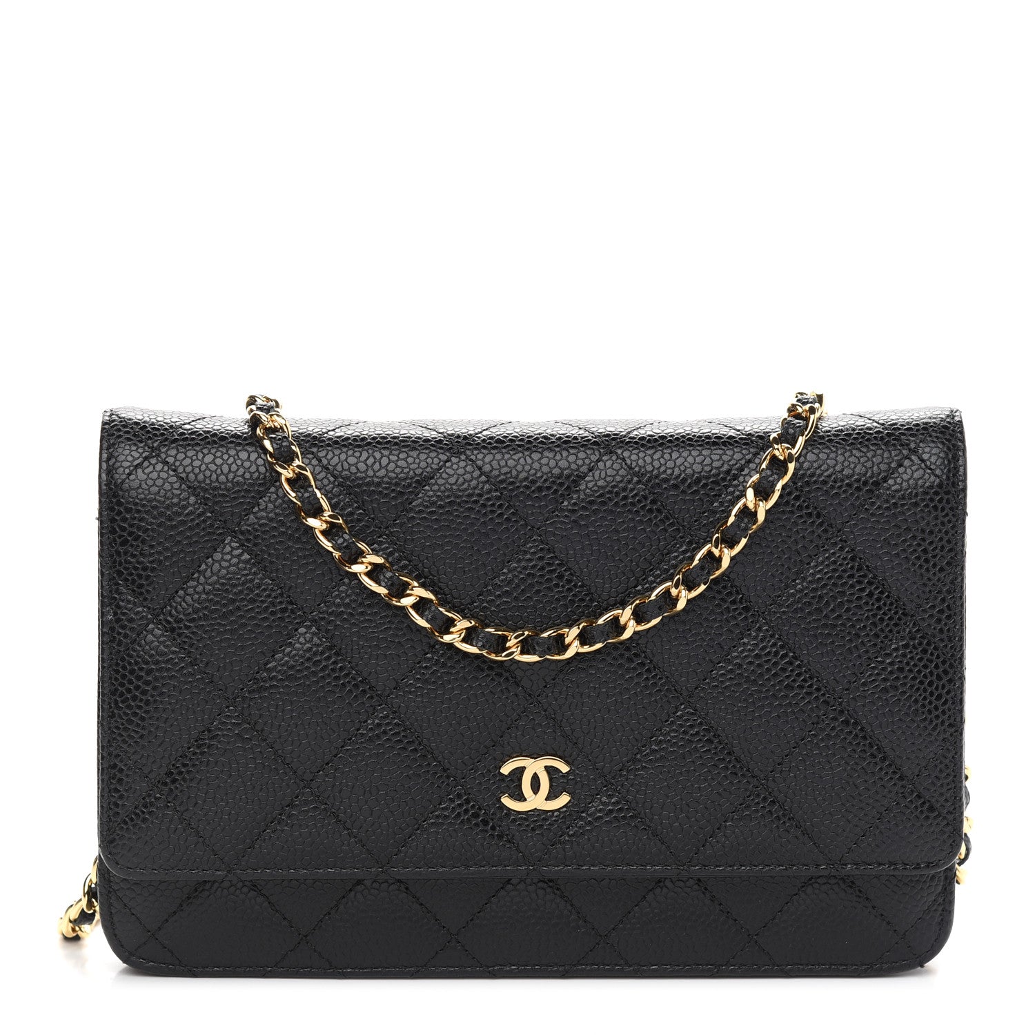 Chanel Caviar Quilted Wallet On Chain WOC Black 1 of 10