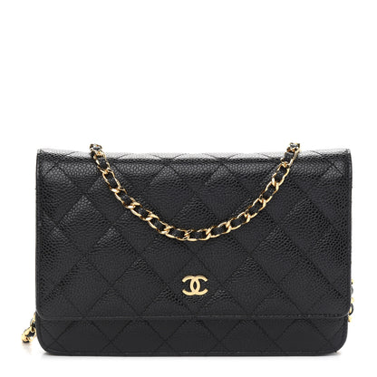 Chanel Caviar Quilted Wallet On Chain WOC Black 1 of 10
