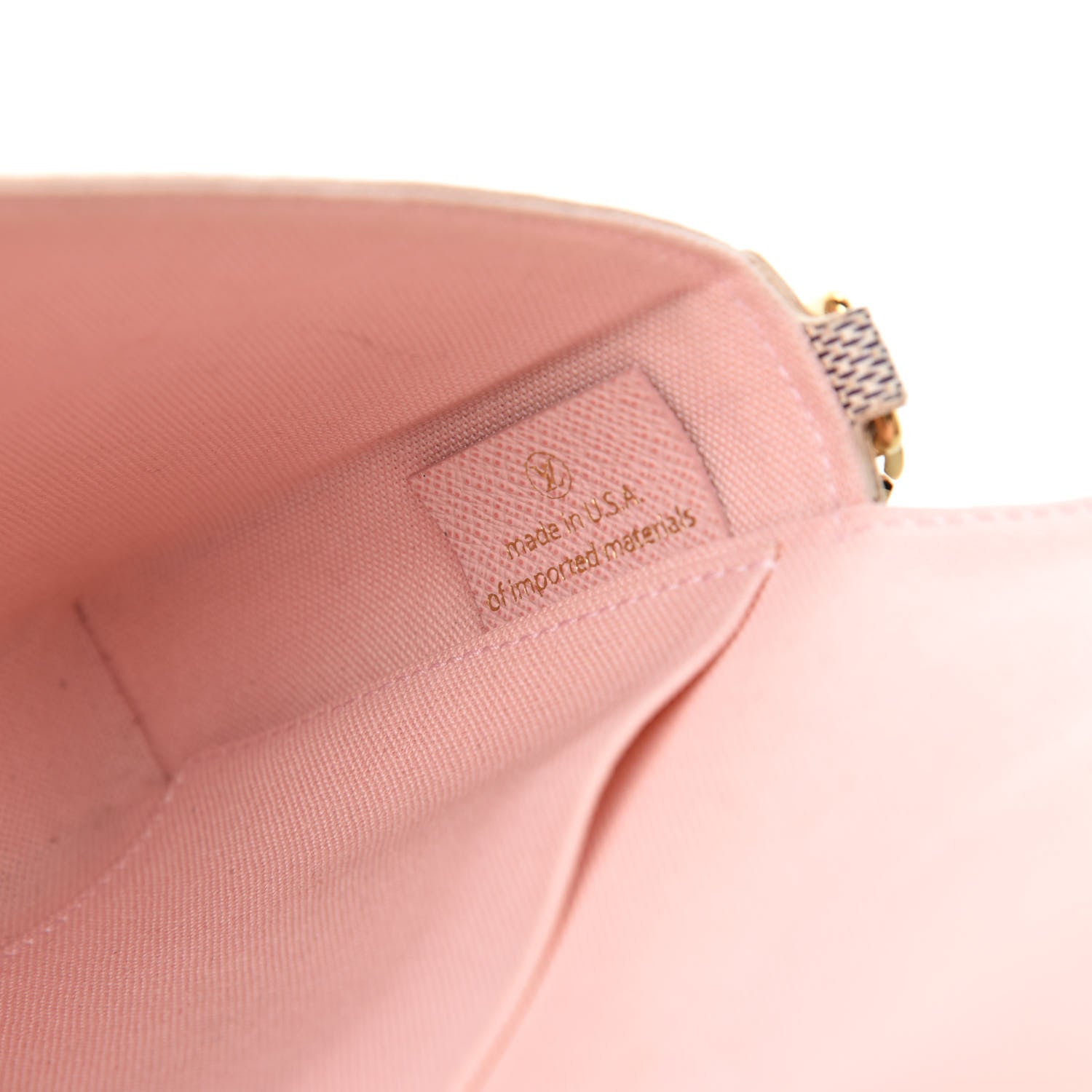 Louis Vuitton Damier Azur Pochette Felicie Chain Wallet Rose Ballerine 13 of 16