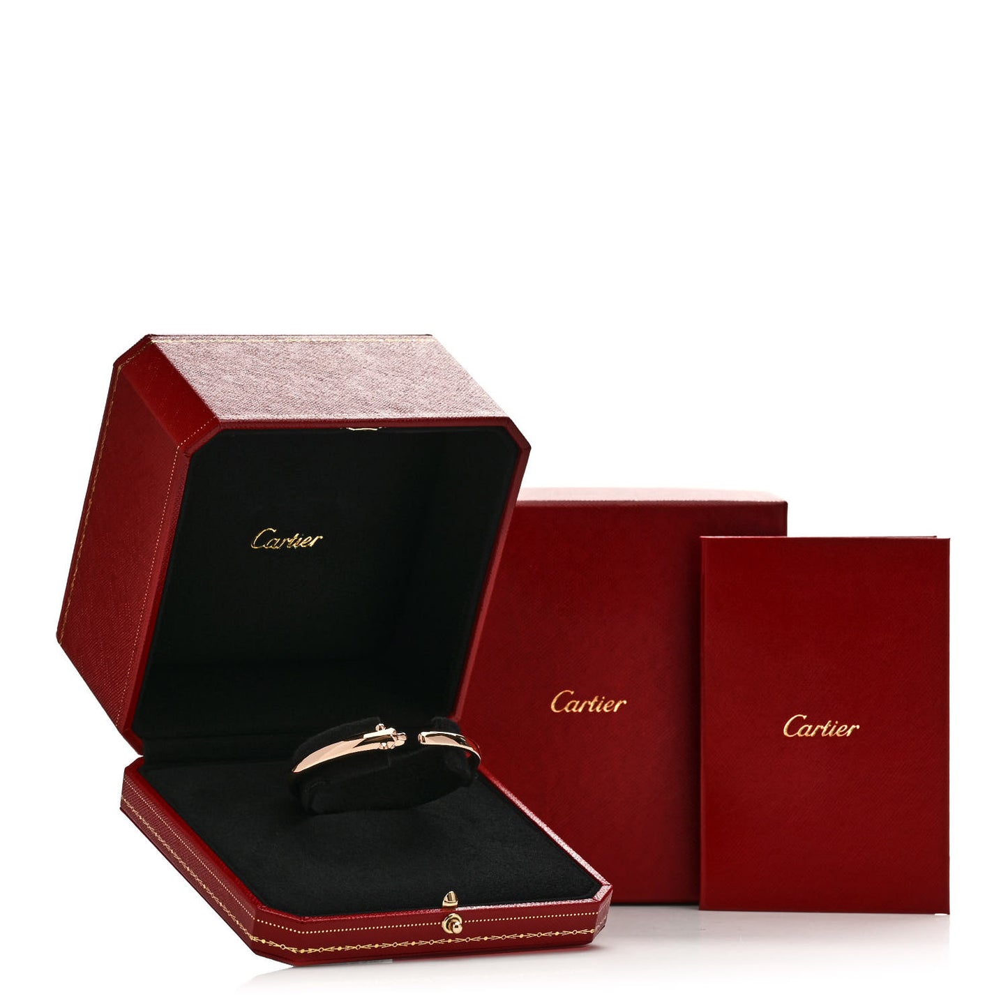 18K Pink Gold Tsavorite Black Onyx Panthere De Cartier Bracelet 16