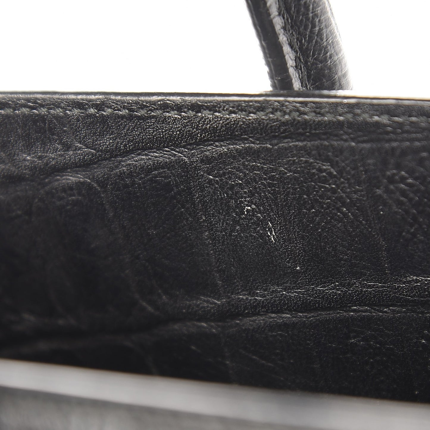 Calfskin Crocodile Embossed Small Sac de Jour Black