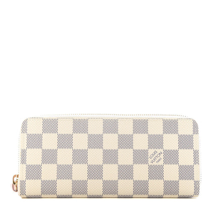 Louis Vuitton Damier Azur Clemence Wallet Rose Ballerine 1 of 8