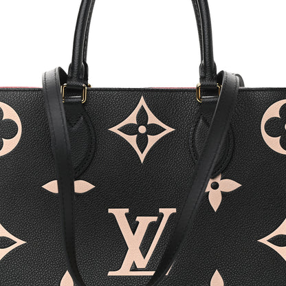 Louis Vuitton Empreinte Monogram Giant Onthego MM Black Beige 8 of 10