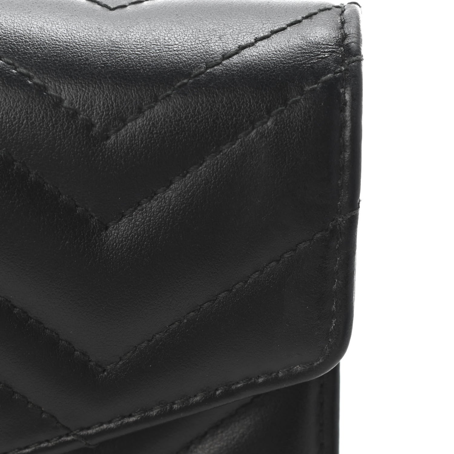 Gucci Calfskin Matelasse GG Marmont Chain Wallet Black 11 of 11
