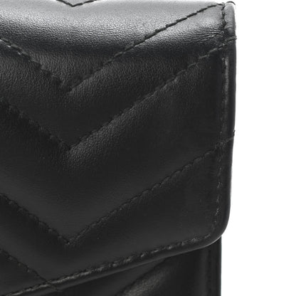 Gucci Calfskin Matelasse GG Marmont Chain Wallet Black 11 of 11