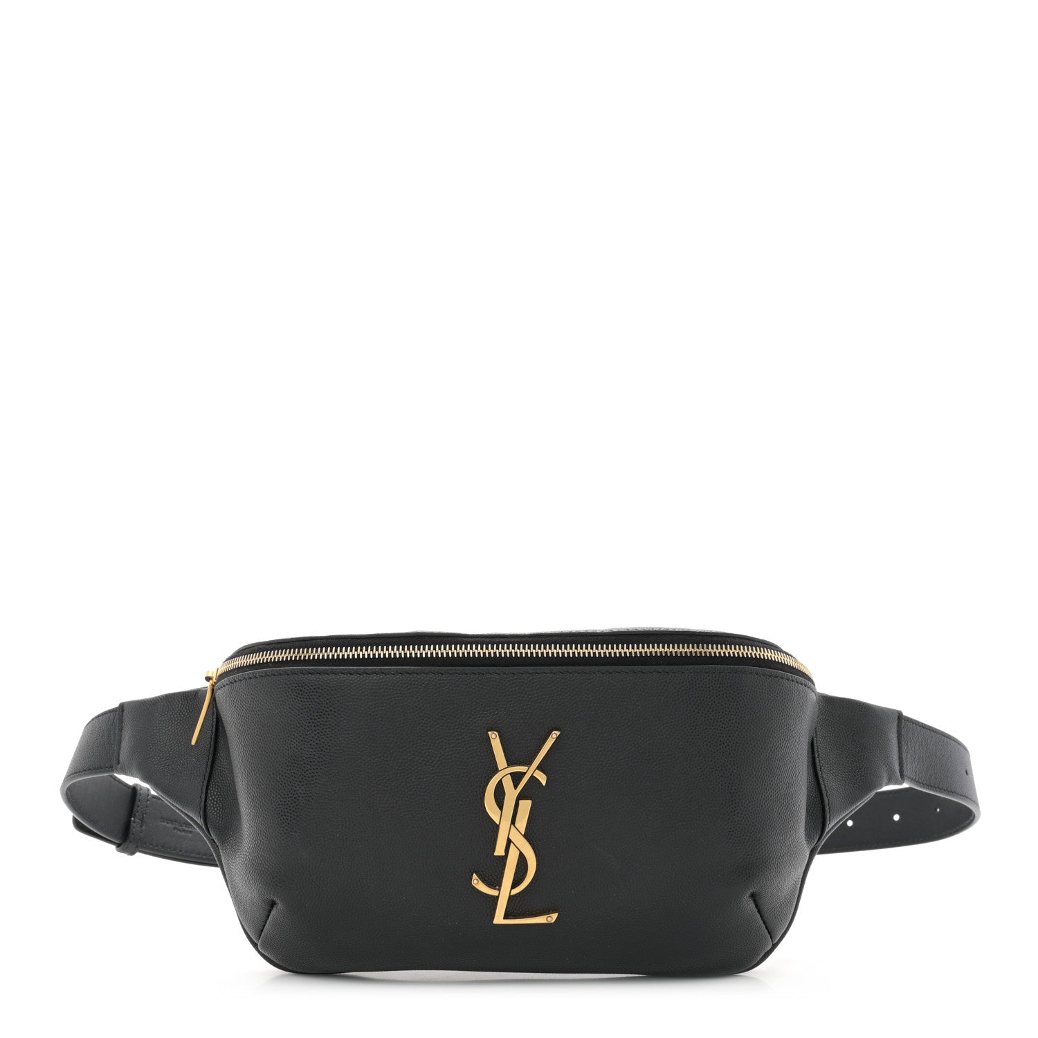 Saint Laurent Grain De Poudre Monogram Belt Bag Black 1 of 13