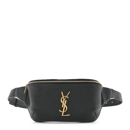 Saint Laurent Grain De Poudre Monogram Belt Bag Black 1 of 13