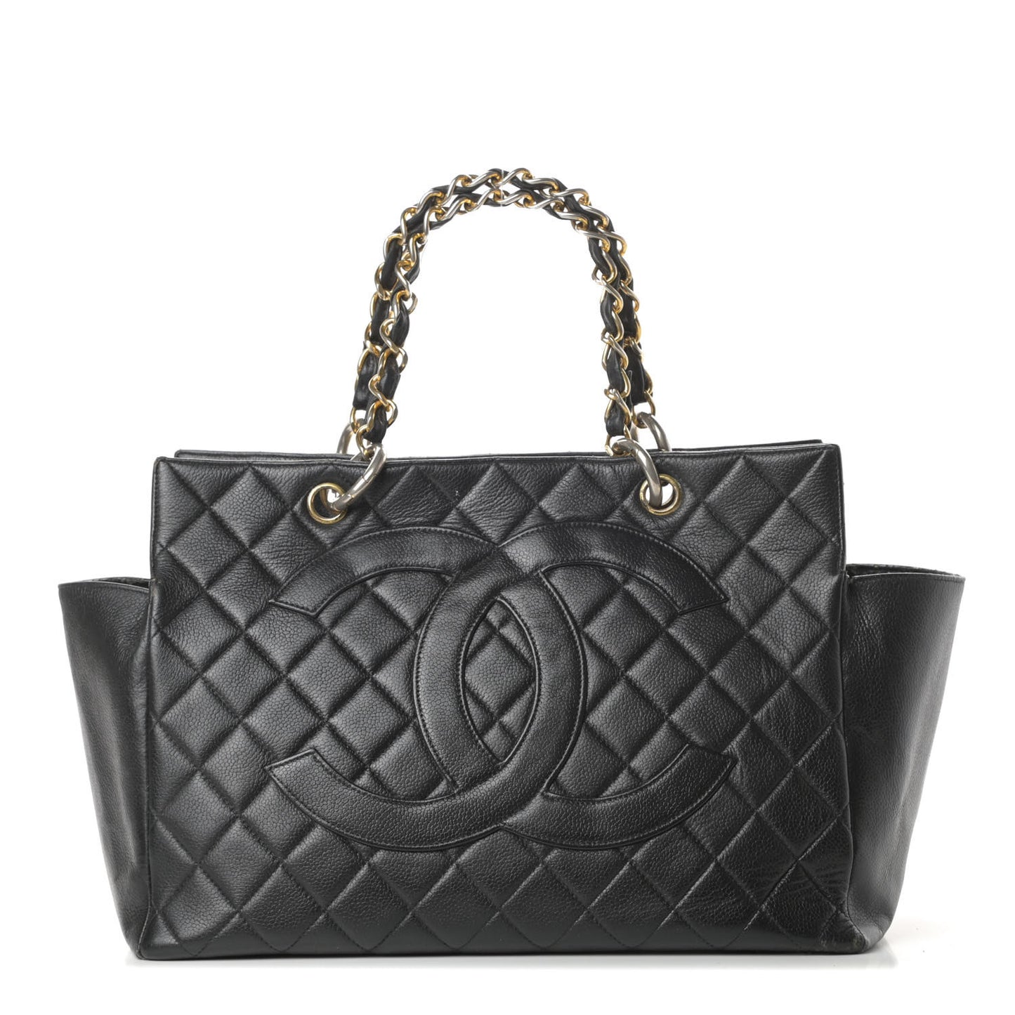 Caviar Quilted Timeless CC Tote Black