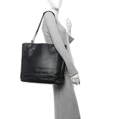Chanel Lambskin Shopping Tote Black 2 of 12