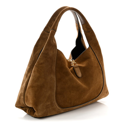 Gucci Suede Softbit Maxi Shoulder Bag Brown 4 of 10