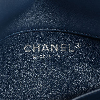 Chanel Patent Chevron Quilted Extra Mini Flap Dark Blue 7 of 9