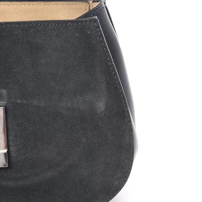 Chloe Suede Smooth Calfskin Drew Shoulder Bag Silver Blue 12 of 16