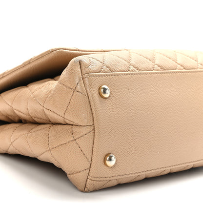 Chanel Caviar Lizard Embossed Quilted Small Coco Handle Flap Beige 8 of 11