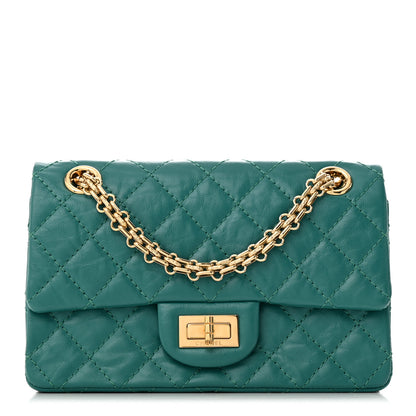 Chanel Aged Calfskin Quilted 2.55 Reissue Mini Flap Green 1 of 11