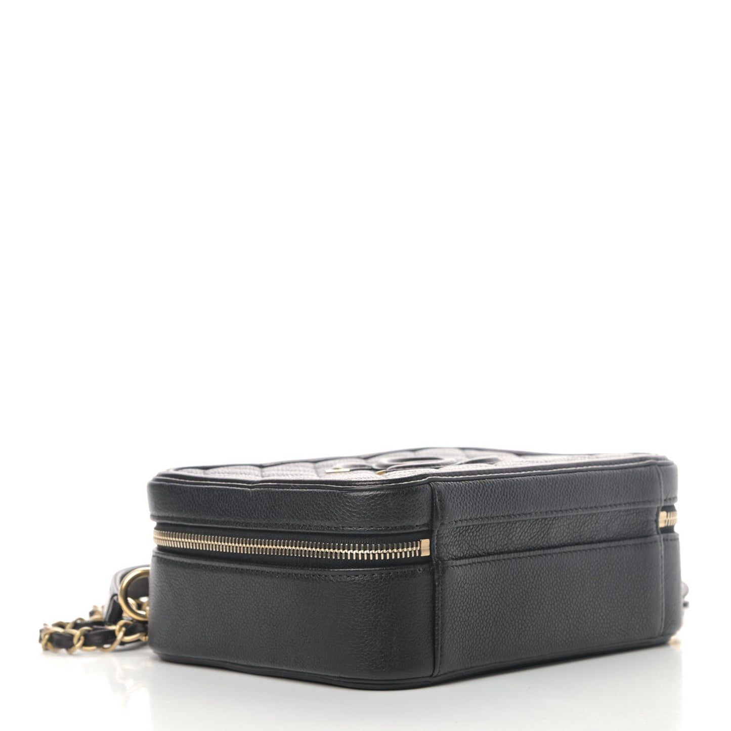 Caviar Quilted Medium CC Filigree Vanity Case Black