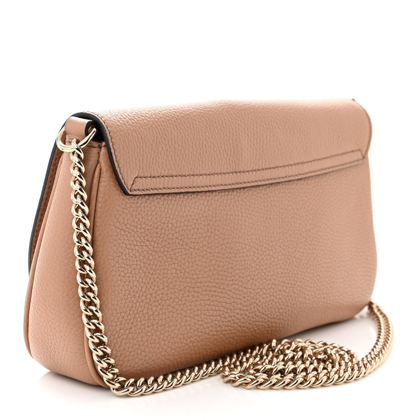 Pebbled Calfskin Medium Soho Flap Crossbody Camelia
