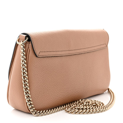 Gucci Pebbled Calfskin Medium Soho Flap Crossbody Camelia 3 of 10