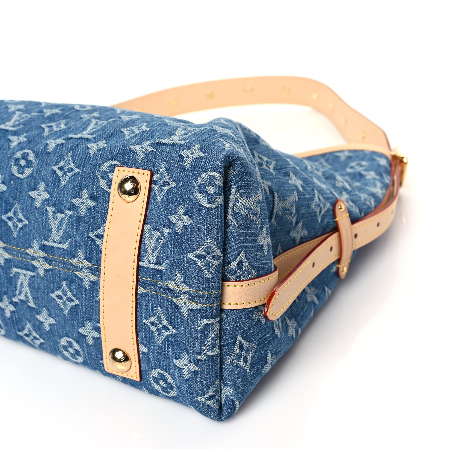 Louis Vuitton Monogram Denim CarryAll MM Blue 9 of 9