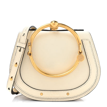 Chloe Calfskin Suede Small Nile Bracelet Bag Off White 1 of 18