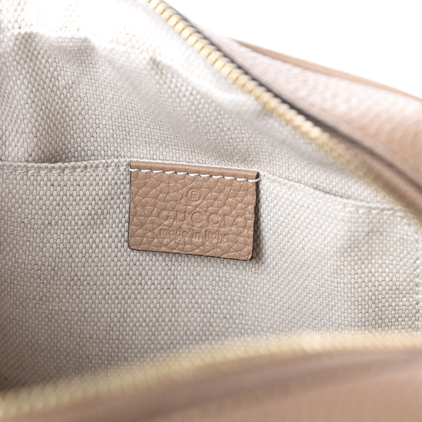 Pebbled Calfskin Small Soho Disco Bag Rose Beige