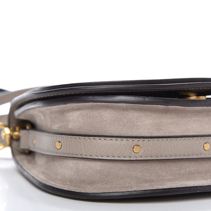 Chloe Calfskin Suede Small Nile Bracelet Bag Motty Grey 6 of 10
