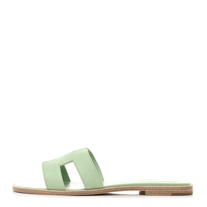 Hermes Epsom Oran Sandals 38 Vert Jade 1 of 9