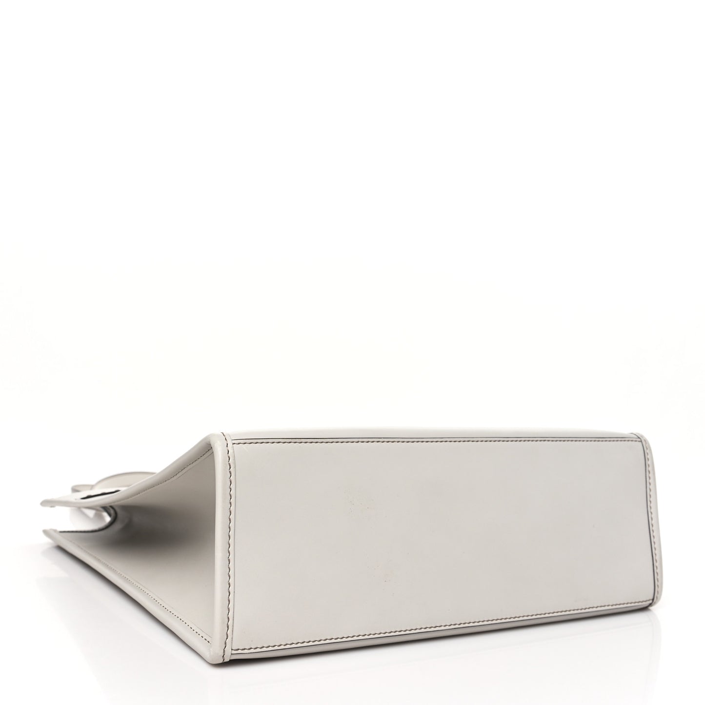 Vitello King Logo Embossed Shopping Tote Green Tea