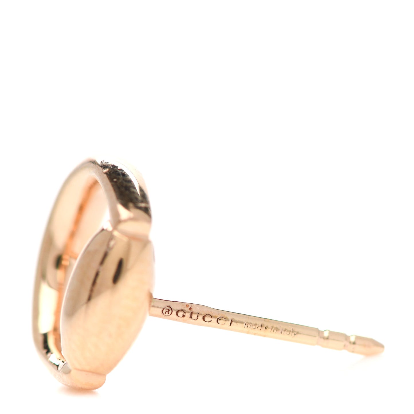18K Rose Gold Horsebit Earrings