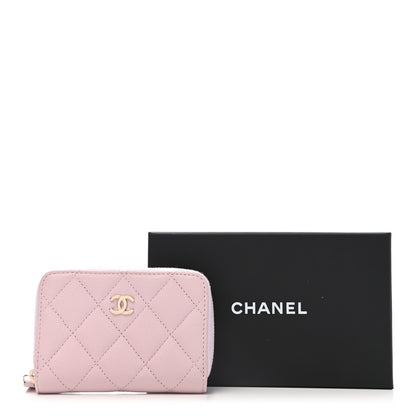 Chanel Caviar Quilted Zip Coin Purse Light Pink 8 of 8