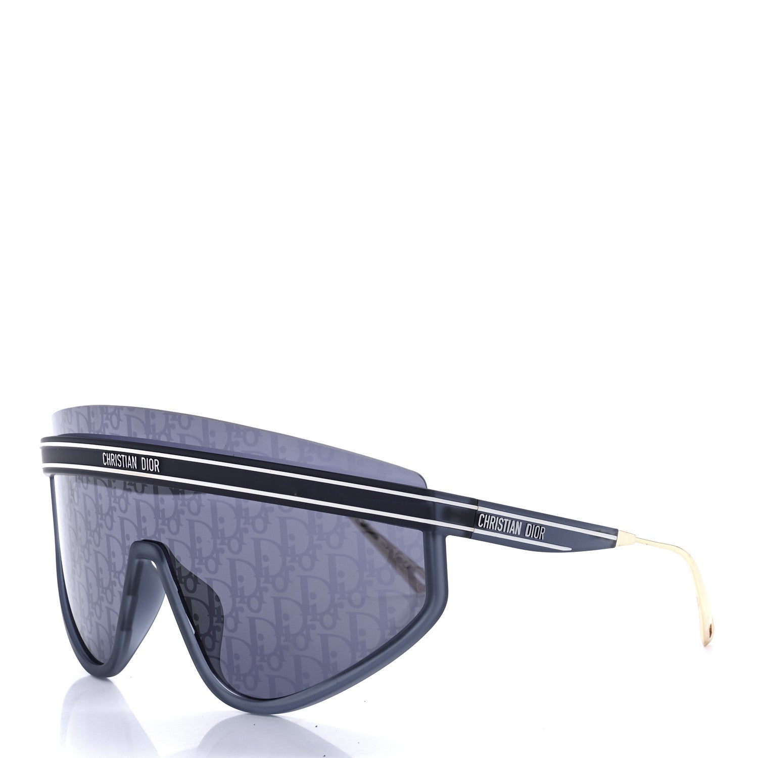 Christian Dior Oblique Mask DiorClub M2U Sunglasses Translucent Blue 1 of 9