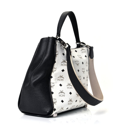 MCM Visetos Medium Corina Shoulder Bag White 2 of 4