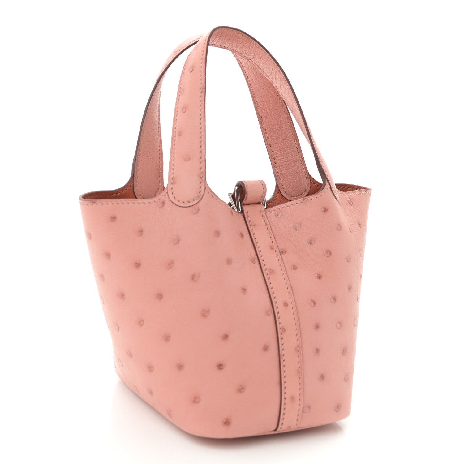 Hermes Ostrich Micro Picotin Lock Terre Cuite 3 of 11