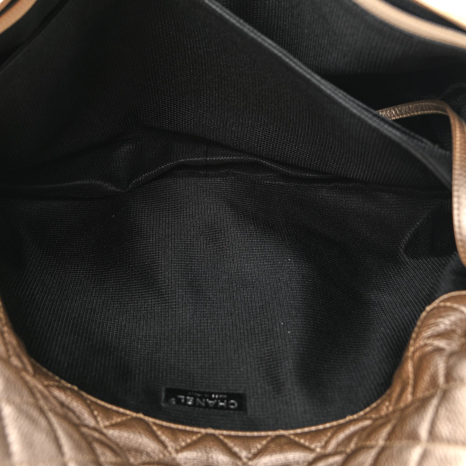 Chanel Metallic Calfskin Quilted XXL Travel Flap Bag Gold 6 of 12