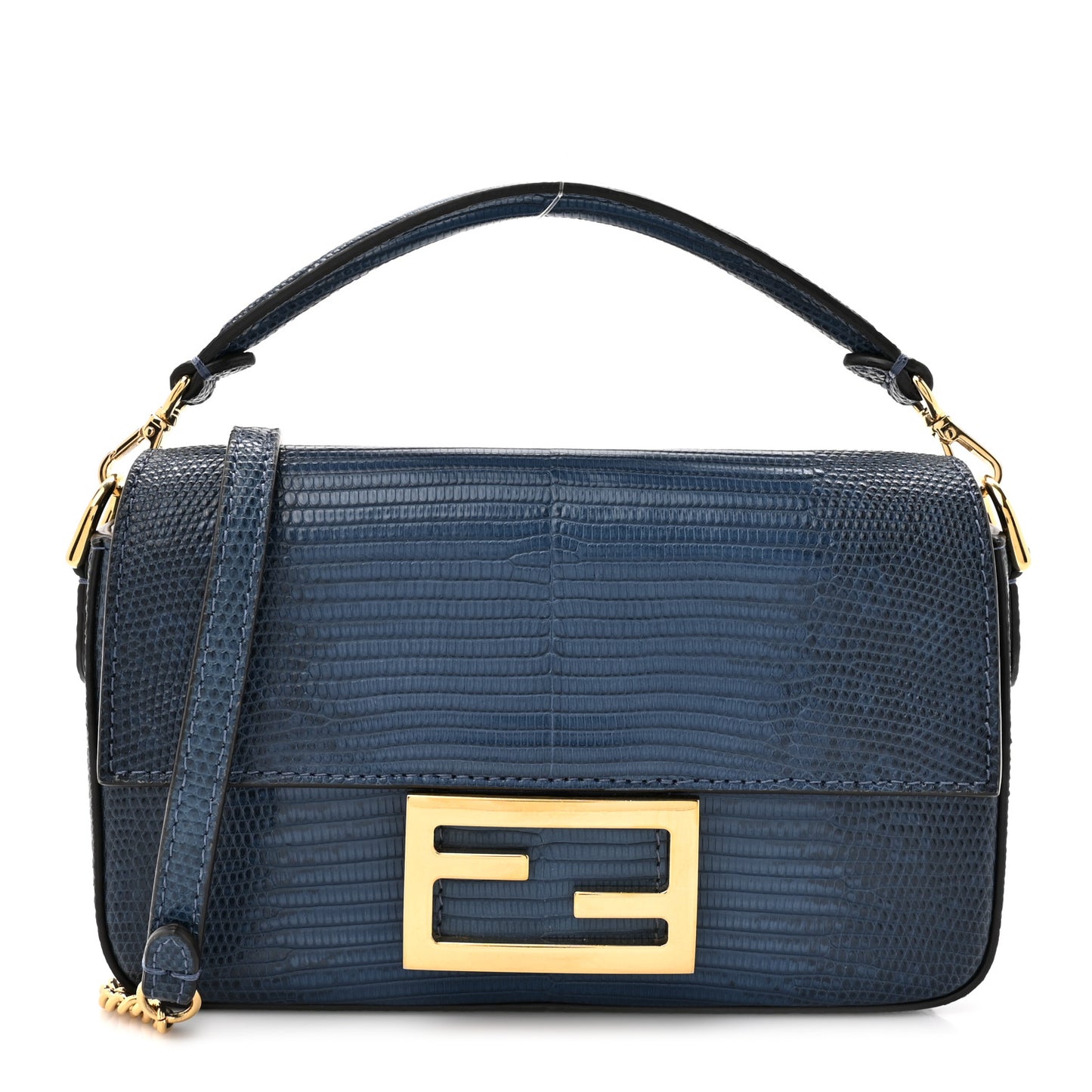 Lizard Mini Baguette Blue