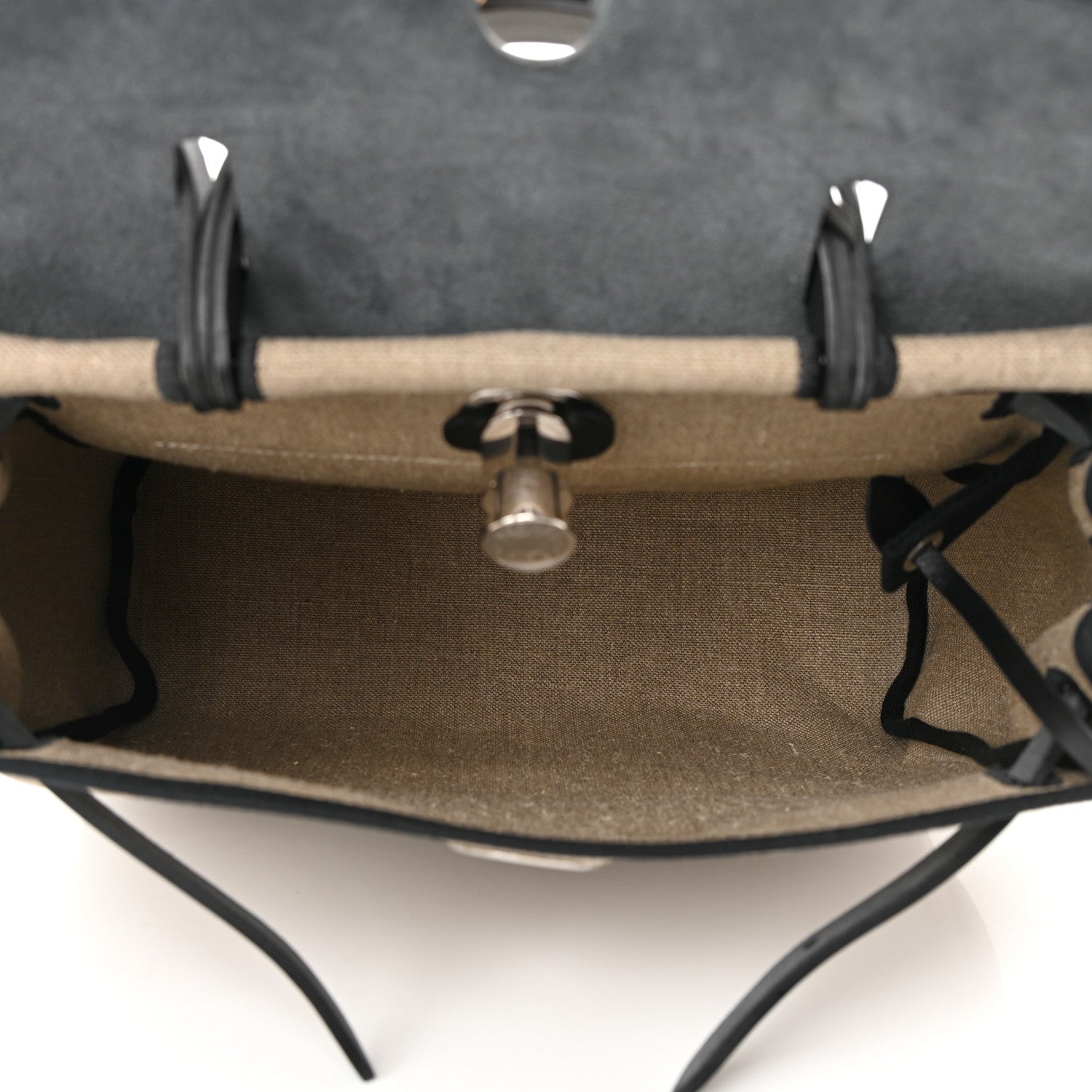 Hermes Military Toile Vache Hunter Herbag Zip Retourne 31 PM Ficelle Black 6 of 11