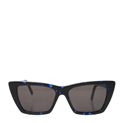 Saint Laurent Acetate Mica Cat Eye Sunglasses SL 276 Black Blue 2 of 8