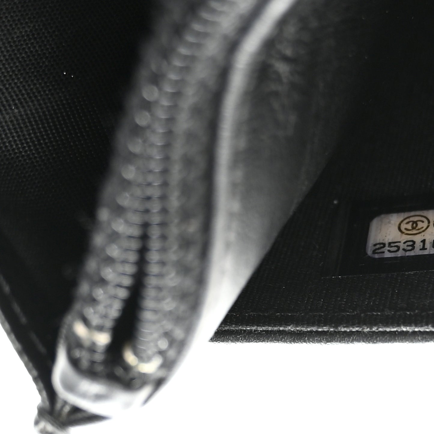 Caviar Quilted Boy Wallet On Chain WOC Black