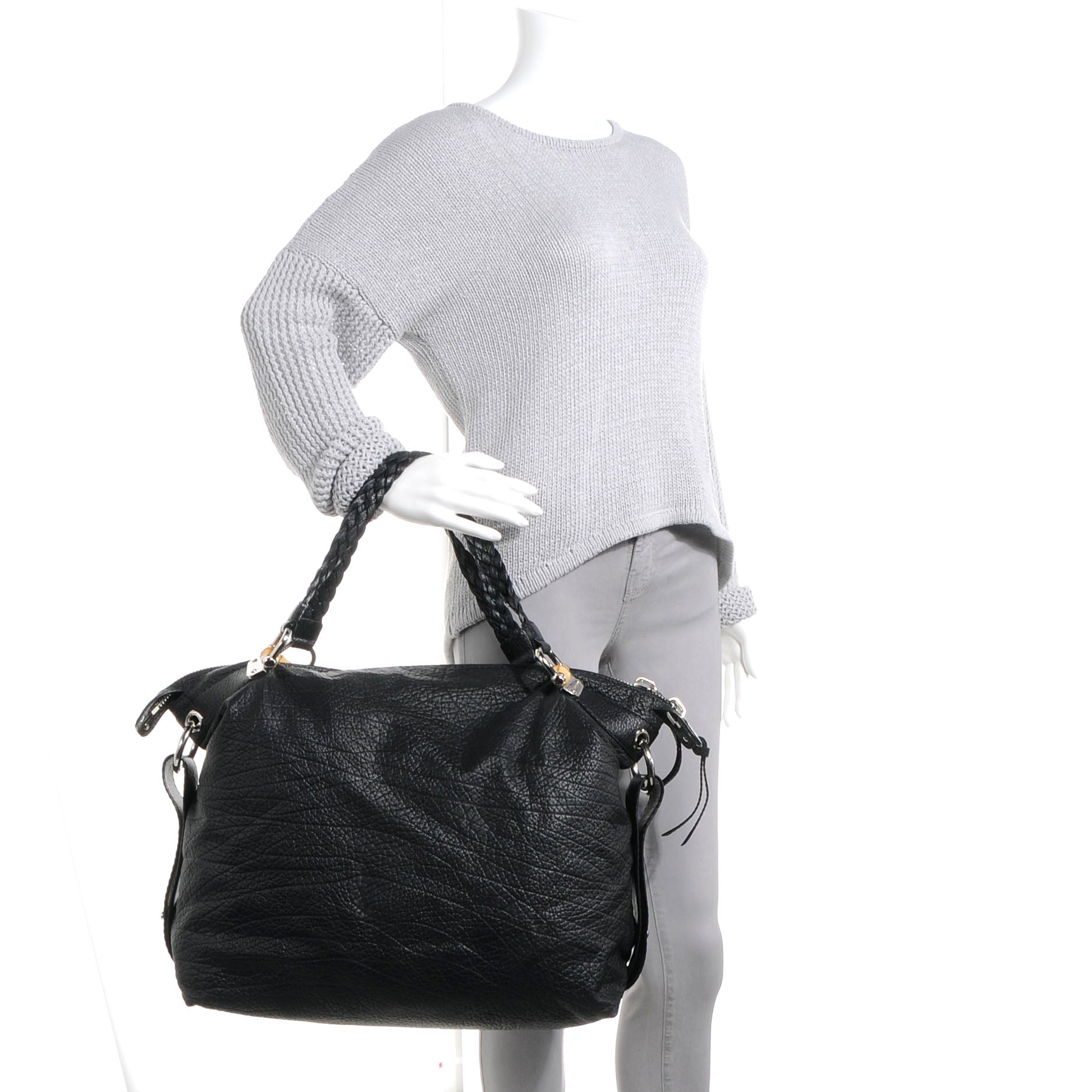 Gucci Leather Bamboo Bar Large Shoulder Bag Black 56541 – FASHIONPHILE